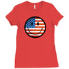 patriotic smiley face Ladies Fitted T-Shirt