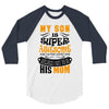 My Son Is Super Awesome His Mom 3/4 Sleeve Shirt