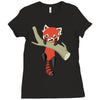 red panda Ladies Fitted T-Shirt