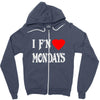i f'n heart  mondays girls Zipper Hoodie