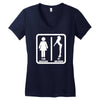 your girlfriend vs my girlfriend funny pub jokr  impress your friends! Women's V-Neck T-Shirt