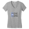gone gamin logo Women's V-Neck T-Shirt