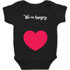We're Hungry with Heart Baby Bodysuit
