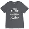 proud aunt of a freaking awesome nephew V-Neck Tee