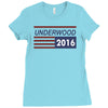 underwood 2016 flag house of cards Ladies Fitted T-Shirt