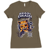 brain drain fox Ladies Fitted T-Shirt