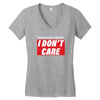 Breaking News i Don't Care Women's V-Neck T-Shirt