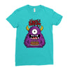 happy birthday monster Ladies Fitted T-Shirt