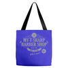 my t sharp barber shop Tote Bags