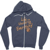 the answer to the question Zipper Hoodie