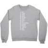 beard length chart Crewneck Sweatshirt