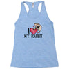 i love my rabbit Racerback Tank