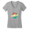 neon softball Women's V-Neck T-Shirt