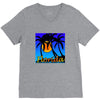 florida palm trees sunset V-Neck Tee