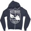cat best friends for life Zipper Hoodie