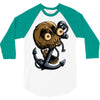 skull anchor 3/4 Sleeve Shirt