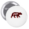 papa christmas bear Pin-back button