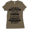 Super Cool Grandad Of A Freaking Awesome Granddaughter Ladies Fitted T-Shirt