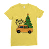 merry christmas car Ladies Fitted T-Shirt