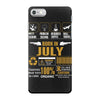 Born July Multitasking Problem Solving Tees iPhone 7 Case