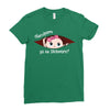 December Peeking Out Baby Girl in Spanish Ladies Fitted T-Shirt