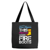 Forget Glass Slippers This Princess Wears Fire Boots Tote Bags