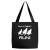 run forest run white color Tote Bags