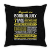 Legends Are Born In July, Throw Pillow