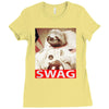 sloth astronaut swag Ladies Fitted T-Shirt
