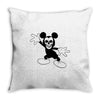 skull mickey Throw Pillow