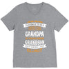 Super Cool Grandpa Of A Freaking Awesome Grandson V-Neck Tee