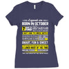 Legends Are Born In October Ladies Fitted T-Shirt
