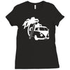 camper van surf split retro Ladies Fitted T-Shirt
