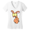 zombie bunny Women's V-Neck T-Shirt