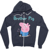 peppa pig brother pig Zipper Hoodie