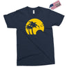 beach silhouette birds sand sunset Exclusive T-shirt
