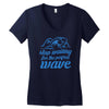 stop waiting Women's V-Neck T-Shirt