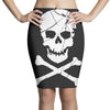 skull and crossbones pirate neon Pencil Skirts