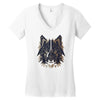 polygon wolf Women's V-Neck T-Shirt
