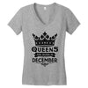 Queens Are Born In December Women's V-Neck T-Shirt