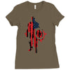 captain america flag abstract Ladies Fitted T-Shirt