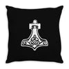 thors hammerretro viking norse fashion cool Throw Pillow