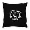 This Girl Loves Her Boxer Throw Pillow