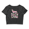 dachshund floral Crop Top