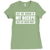 my biceps funny printed Ladies Fitted T-Shirt