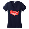 God Shed His Grace On Thee Women's V-Neck T-Shirt