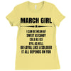 Super March Girl Ladies Fitted T-Shirt