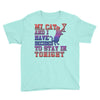 my cat and i stay in tonight Youth Tee