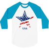 usa star 3/4 Sleeve Shirt
