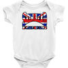 skinhead union jack, ideal birthday gift or present Baby Bodysuit